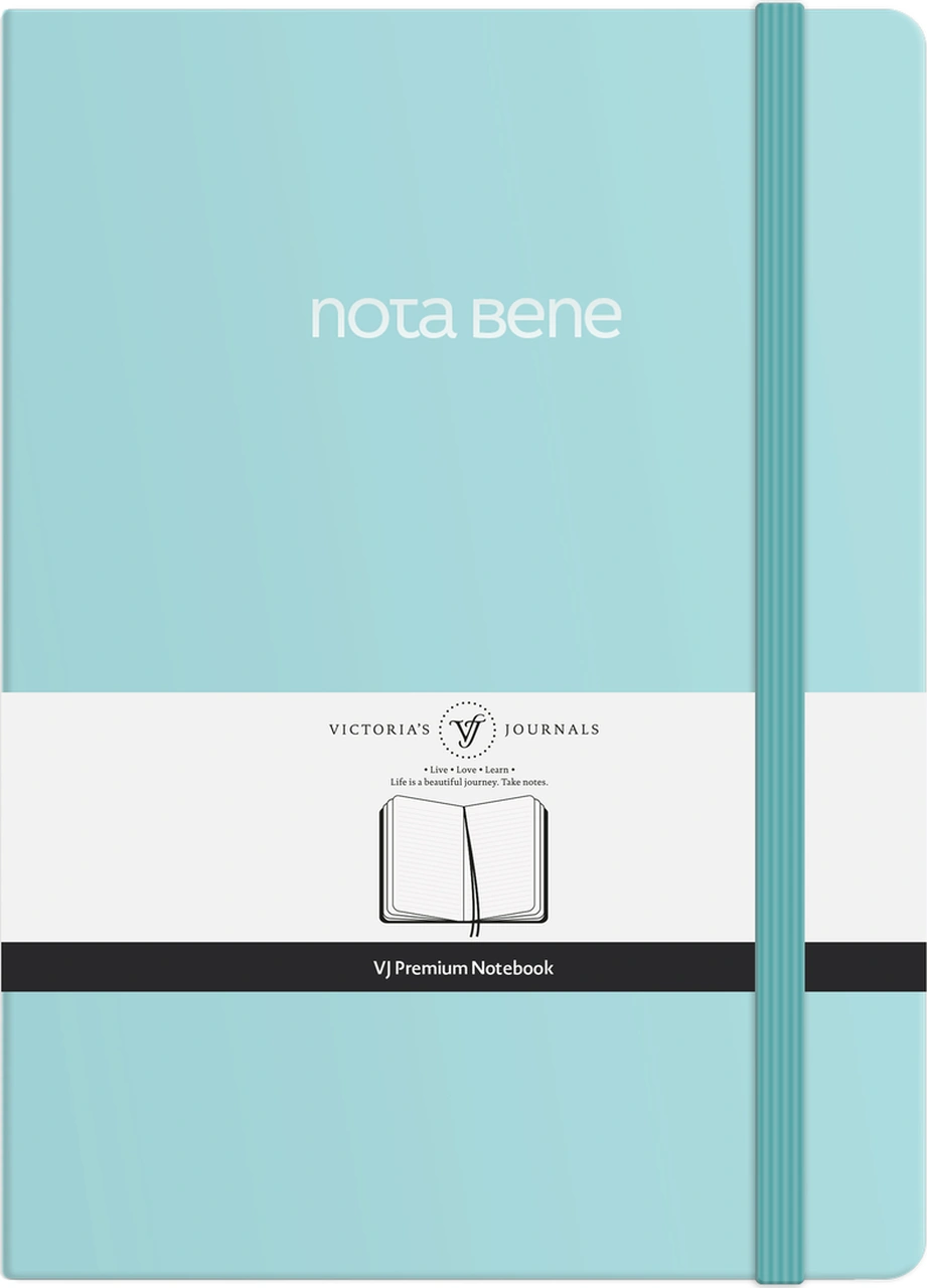 Nota Bene Premium Sert Kapak Defter, 21x29 Cm, Çizgili Mavi