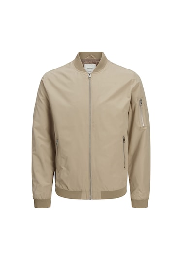 Jack & Jones Fermuarlı Bomber Ceket 12165203 Crockery Bej
