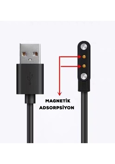 Haylou Solar Ls05 İçin Uyumlu Manyetik Usb Şarj Kablosu, Isı Kontrollü Manyetik Adsorpsiyon Özelliği