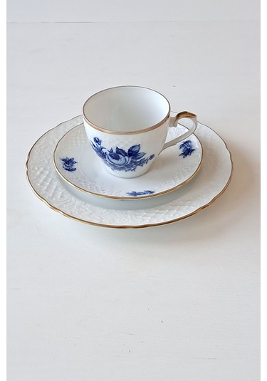 3 Parça Çay Fincanı Kobalt Mavi Kobalt