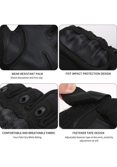 Symbee Motosiklet Eldivenleri: Kaymaz, Dört Mevsim, Dağcılık, Üç Parmak Dokunmatik, Nefes Alabilir, Dayanıklı Malzeme