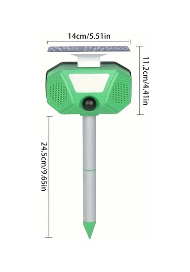 Willowhaven Sjz-027-2 Solar Ses Dalgası Hayvan Kovucu Bahçe Çiftlik Fare Sincap Kuş Savar