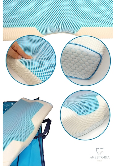 Visco Jel Yastık - 60x33x12/7 Cm P-007-153 Çok Renkli