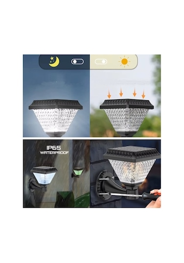 Adet Kumandalı Güneş Enerjili Solar Duvar Bahçe Led Aydınlatma