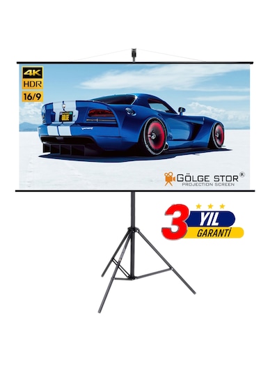 En150cm Boy95cm Projeksiyon Perdesi Tripodlu-ayaklı Taşınabilir