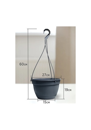 Ho'me Asılı Dış Mekan Çiçek Saksısı Seti 8 Adet, 7 L 373613014