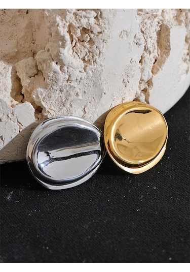 Gümüş Eetit 37mm Paslanmaz Çelik Metal Yuvarlak Minimalist Broşlar Unisex Takı Erkek Kadın Aksesuar Su Geçirmez 2023 Ücretsiz Kargo Gümüş