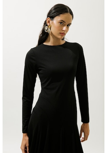 Asıa Abiye Elbise Siyah Siyah