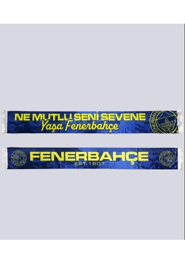 Fenerbahçe Orijinal Lisanslı Ne Mutlu Seni Sevene Atkı Sarı - Lacivert