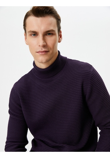 Koton Balıkçı Yaka Kazak Triko Slim Fit Dokulu Uzun Kollu Mor 4wam70032ht 4WAM70032HT348 Mor Koton Balıkçı Yaka Kazak Triko Slim Fit Dokulu Uzun Kollu Mor 4wam70032ht 4WAM70032HT348 Mor