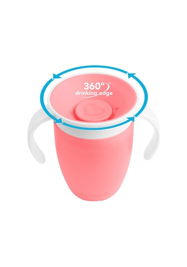 Munchkin Mucize 360° Alıştırma Bardağı 6 Ay+ 207 ML Pembe