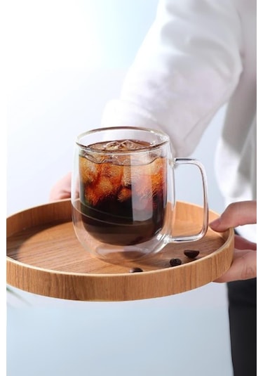 Cam Çift Cidarlı Bardak 350 Ml Şeffaf