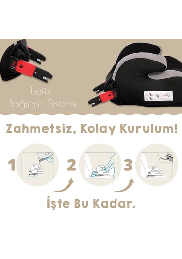 Lorelli Sirius New Isofix Oto Koltuğu Yükseltici - Bej