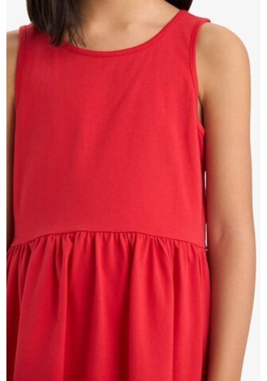 DeFacto Kız Çocuk Bisiklet Yaka Basic Düz Kolsuz Yazlık Elbise B4336A825SMRD51