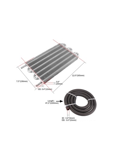 Youtek Otomatik Klima Borulu Kondensör - 4 Satır Siyah, Isı Dağıtımı İyileştirici, Araba Modifikasyon Aksesuarı, Alüminyum Konstruksiyon