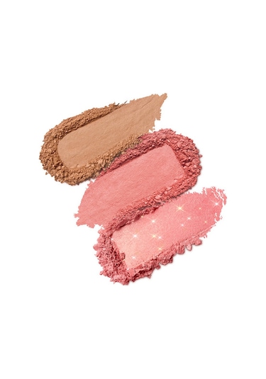 Kiko Multi Finish Trio Blush & Bronzer Palette 01 Coral