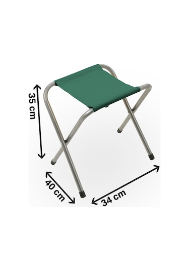 Exent Katlanır Balıkçı Kamp Piknik Taburesi 2'li Haki