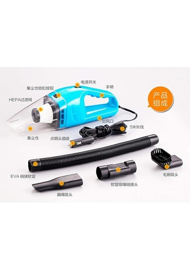 Maiyame 120w Süper Emişli Kuru Ve Islak Araç Süpürgesi - Dayanıklı Ve Pratik