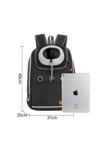 Taşınabilir Seyahat Kedisi Sırt Çantası Siyah