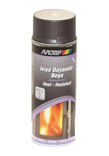 Motip Isıya Dayanıklı Sprey Boya Mat Gri 400 Ml - 600 C