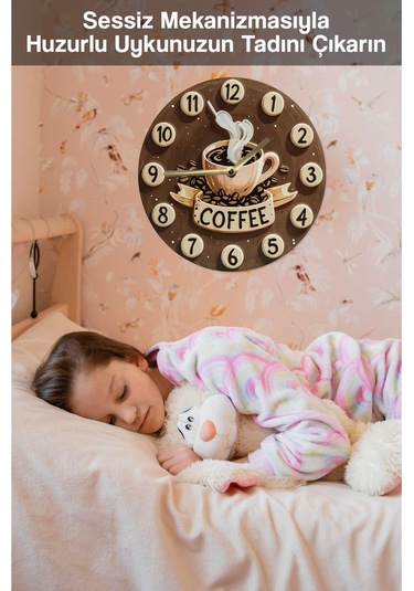 Sessiz Yuvarlak Ahşap Duvar Saati, Kuvars Hareketli 3d Görünümlü 2d Saat Sdw123 Renkli