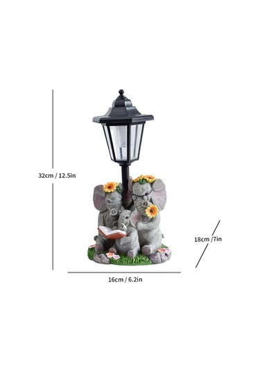 Homyl Güneş Enerjili Fil Bahçe Heykeli Ve Dış Mekan Çim