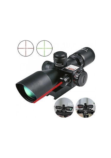Süper Zoomlu Lazerli Profesyonel Av Dürbünü 2.5-10x40/e Çok Renkli