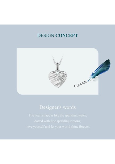 Bamoer 925 Ayar Gümüş Pırıltılı Kalp Kolye Kolye Aşk Boyun Zinciri Kadınlar İçin Yıldönümü Hediyesi Güzel Takı Gümüş