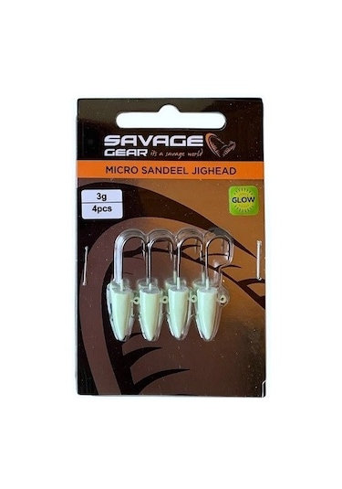 Savage Gear Lrf Micro Sandeel Jighead 3gr Glow 4 Adet