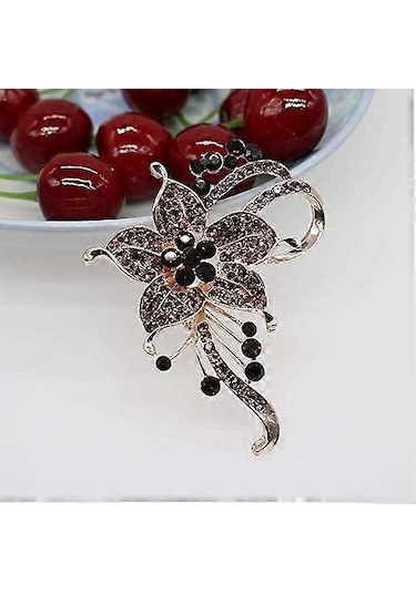 Kristal İnci Çiçek Broşları İğneler Moda Güzel Oluşturulmuş Yapay Elmas Çiçek Broşu Zarif Kadın Kız İçin Parti Dans Düğün Ziyafet İçin İyi Fikir Çok Renkli