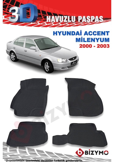 Hyundai Accent Milenyum 2000-2003 3D Paspas Takımı Bizymo