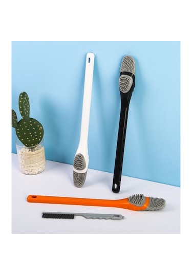 Ördek Tasarımlı Silikon Tuvalet Ve İnce Pratik Detay Fırçası