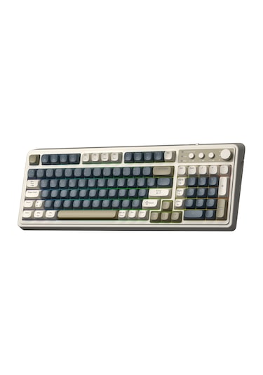 Aula S99 Retro Rgb Gaming 3 Modlu Bluetooth/2.4ghz/usb-c Kablosuz Makrolu Türkçe Q Klavye Lacivert