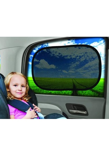 OTO MOTTO Araba Oto Yan Cam Perdesi Güneşlik Vantuzlu Sağ Sol TK.