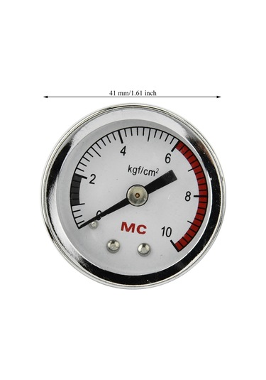 Qingmipy Dıy Su Bitkileri Akvaryum Karbon Dioksit Co2 Manometresi, Metal Tank Basınç Ölçer, 6 4mm Pu Boru Bağlantısı, 1-10 Kgf/cm² Aralığı
