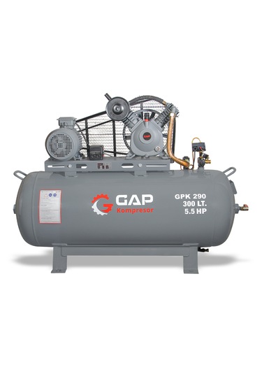 Hava Kompresörü Pistonlu 300 Lt 2 Kafa 12 Bar 5.5 Hp Gpk-290