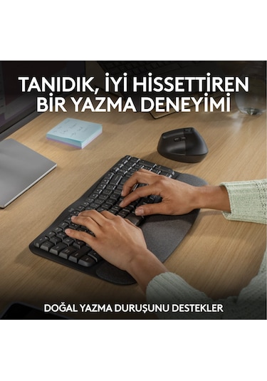 Logitech Wave Keys Kablosuz Bluetooth Türkçe Q Klavye
