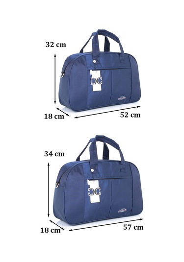 Case Club Orta Ve Büyük Boy Seyahat Ve Spor Çantası Omuz Askılı Lacivert