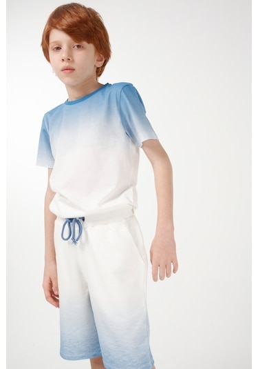 Brz Kids Baskılı Erkek Çocuk Şort Ekru