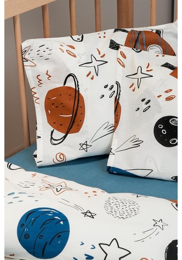 Cotton Collection %100 Pamuk Bebek Nevresim Takımı Space