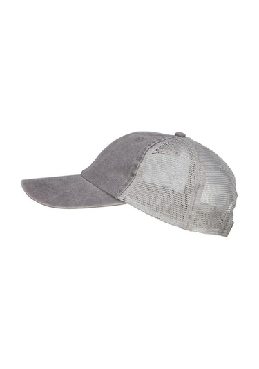 Trendooze Yıkanmış Pigment Boyalı Dimi Kamyoncu Şapka - Renkli Detaylar