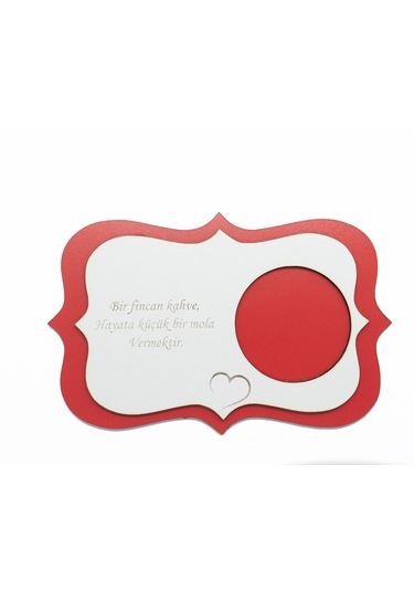 Ahşap Mdf Lazer Kesim Renkli Beyaz 6 Lı Kahve Fincan Atlığı, Bardak Altlığı, Sunum Çok Renkli