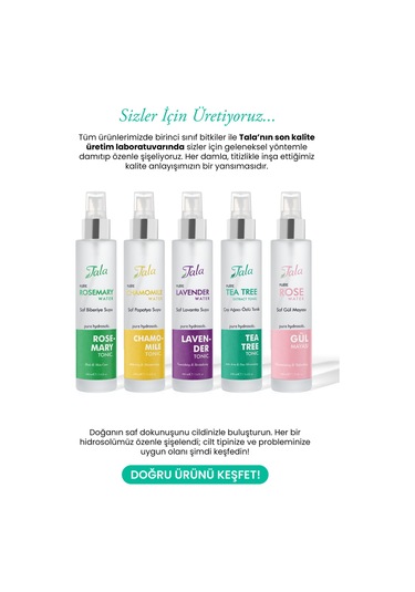 Tala Çay Ağacı Suyu Akne Karşıtı Ve Gözenek Sıkılaştırıcı Arındırıcı Tonik %100 Saf Ve Doğal 100 ML