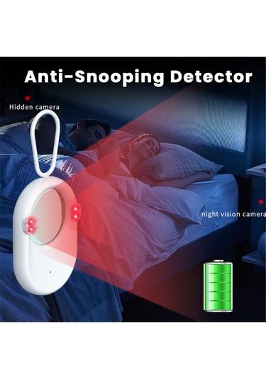 Geeroyoo Kızılötesi Gizli Kamera Dedektörü - Casus Önleyici Portatif Cihaz, Renkli Lens Tarayıcı Ve Dahili Pil