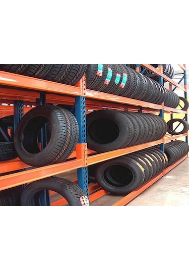 Rafburada Rafburada® 4 Katlı Lastik Rafı, Lastik Istifleme Rafı.