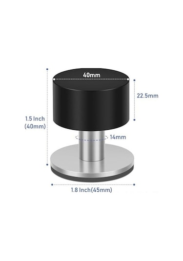 Pazly Yapışkanlı Paslanmaz Çelik Kapı Durdurucu - Ses Yalıtımlı 2'li Set, Kapsamlı Ses Yalıtımı