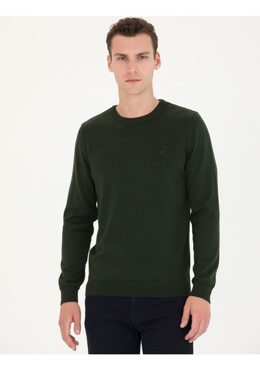 Pierre Cardin Erkek Koyu Yeşil Kazak /triko 50270179-vr079 Koyu Yeşil