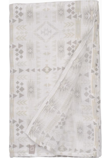 Pamuk Müslin Örtü Battaniye 120X120 Cm Apawi Gri - Gri