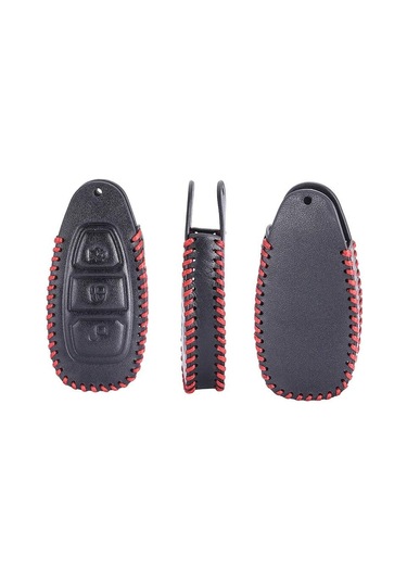 Araba Anahtarsız Uzaktan Anahtar Fob Kabuk Kapağı 3 Düğme Deri Anahtar Kutusu Ford Uyumlu Fiesta Focus 3 4 Mondeo Ecosport Kuga Focus St