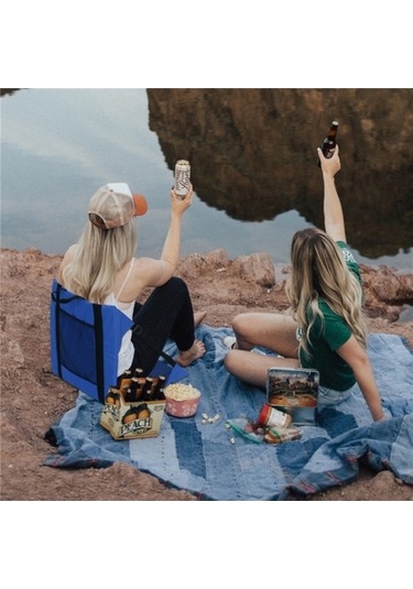 Prestigegoods Çok Dayanıklı Piknik Standı Koltuk Minderi, Katlanır, Neme & Kirli Aşınmaya Dayanıklı, 44x43x44 Cm, Siyah/kırmızı/mavi, Kamp & Yarışma Kırmızı